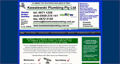 Desktop Screenshot of kawalewskiplumbing.com.au