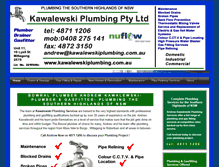 Tablet Screenshot of kawalewskiplumbing.com.au